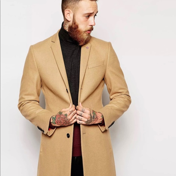 Noose & Monkey Wool Overcoat| Oatmeal Color| Lightly Worn| 40R - Picture 3 of 4
